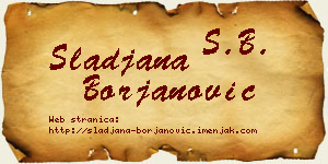 Slađana Borjanović vizit kartica
